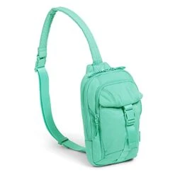 Vera Bradley Utility Sling Backpack, Turquoise Sky-Recycled Cotton -Fashion Bag Store 31eP0ZCIsxS