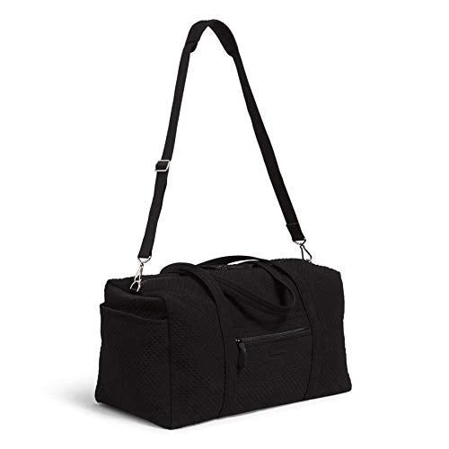 Vera Bradley Women's Microfiber Large Travel Duffle Bag, Black, One Size 8 Vera Bradley Women's Microfiber Large Travel Duffle Bag, Black, One Size - Image 6