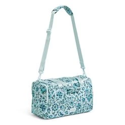 Vera Bradley Women's Recycled Lighten Up ReActive Small Gym Travel Bag, Cloud Floral, One Size -Fashion Bag Store 41 QR3K2DDL