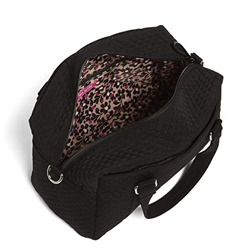 Vera Bradley Women's Microfiber 100 Handbag, Classic Black 5 Vera Bradley Women's Microfiber 100 Handbag, Classic Black - Image 3