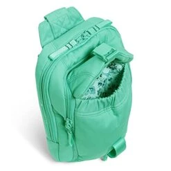 Vera Bradley Utility Sling Backpack, Turquoise Sky-Recycled Cotton -Fashion Bag Store 41BPJcPoW8S
