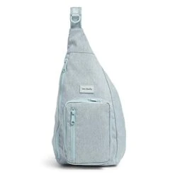 Vera Bradley Recycled Lighten Up Reactive Sling Backpack, Navy Mint Heather