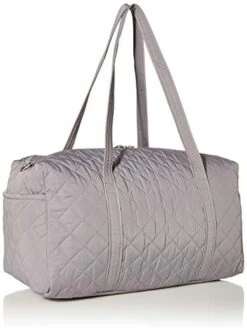 Vera Bradley Women's Performance Twill Medium Travel Duffle Bag, Tranquil Gray, One Size -Fashion Bag Store 41Fy7KjivVL