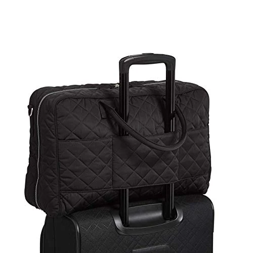 Vera Bradley Women's Performance Twill Lay Flat Weekender Travel Bag, Black, One Size 5 Vera Bradley Women's Performance Twill Lay Flat Weekender Travel Bag, Black, One Size - Image 3