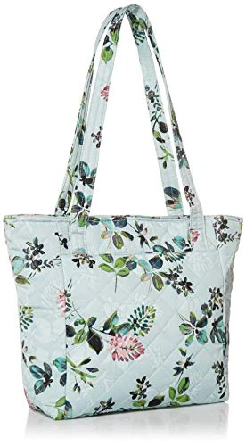 Vera Bradley Performance Twill Small Vera Tote Bag, Seawater Blooms 8 Vera Bradley Performance Twill Small Vera Tote Bag, Seawater Blooms - Image 6