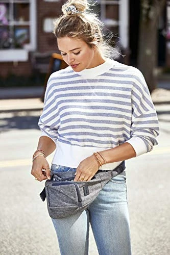 Vera Bradley Women's Recycled Lighten Up Reactive Mini Sling Backpack, Gray Heather, One Size 4 Vera Bradley Women's Recycled Lighten Up Reactive Mini Sling Backpack, Gray Heather, One Size - Image 2