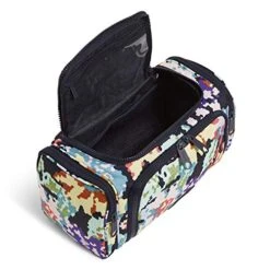 Vera Bradley Women's Recycled Lighten Up Reactive Large Travel Cosmetic Makeup Organizer Bag, Happy Blooms Cross-Stitch, One Size -Fashion Bag Store 510mkf0Ef6L