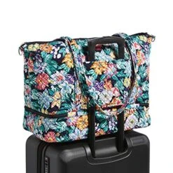 Vera Bradley Signature Cotton Deluxe Tote Travel Bag, Happy Blooms 11 Vera Bradley Signature Cotton Deluxe Tote Travel Bag, Happy Blooms -Fashion Bag Store 511REPji7 L