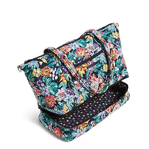 Vera Bradley Signature Cotton Deluxe Tote Travel Bag, Happy Blooms 7 Vera Bradley Signature Cotton Deluxe Tote Travel Bag, Happy Blooms - Image 5