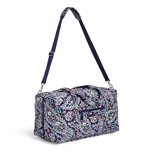 Vera Bradley Women's Cotton Lay Flat Travel Duffle Bag, French Paisley, One Size 6 Vera Bradley Women's Cotton Lay Flat Travel Duffle Bag, French Paisley, One Size - Image 4