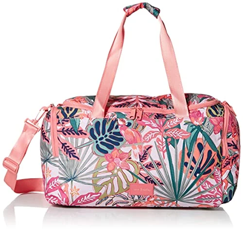 Vera Bradley Women's Recycled Lighten Up Reactive Small Gym Bag Travel, Rain Forest Canopy Coral, One Size 3 Vera Bradley Women's Recycled Lighten Up Reactive Small Gym Bag Travel, Rain Forest Canopy Coral, One Size