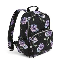 Vera Bradley Womens Performance Twill Small Backpack Bookbag, Floating Plum Pansies, One Size US -Fashion Bag Store 51CUKtTaxPL