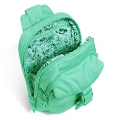 Vera Bradley Utility Sling Backpack, Turquoise Sky-Recycled Cotton -Fashion Bag Store 51EUl3KI6jS