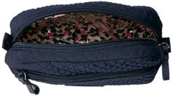 Vera Bradley Microfiber Medium Cosmetic Makeup Organizer Bag, Navy -Fashion Bag Store 51LBOIbzvuL