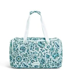 Vera Bradley Women's Recycled Lighten Up ReActive Small Gym Travel Bag, Cloud Floral, One Size