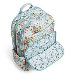 Vera Bradley Cotton XL Campus Backpack, Floating Garden -Fashion Bag Store 51SzFiDpxLL