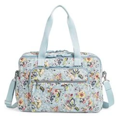 Vera Bradley Cotton Deluxe Weekender Travel Bag, Floating Garden