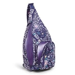 Vera Bradley Recycled Lighten Up Reactive Sling Backpack, Belle Paisley -Fashion Bag Store 51TVYNOuzML