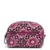 Vera Bradley Women's Cotton Mini Cosmetic Makeup Organizer Bag, Raspberry Medallion, One Size 2 Vera Bradley Women's Cotton Mini Cosmetic Makeup Organizer Bag, Raspberry Medallion, One Size -Fashion Bag Store 51YpmhRpgbL
