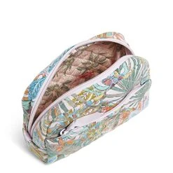 Vera Bradley Women's Recycled Cotton Medium Cosmetic Makeup Organizer Bag, Rain Forest Canopy, One Size -Fashion Bag Store 51 WkmeXjSS