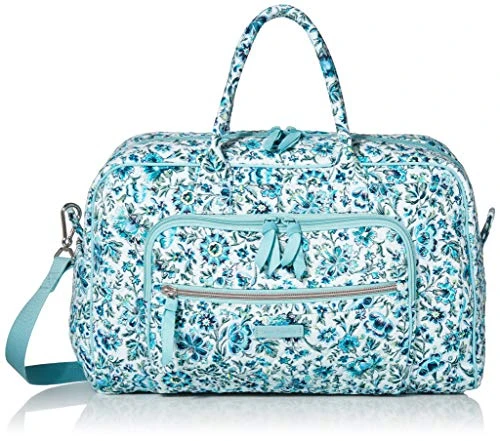 Vera Bradley Cotton Compact Weekender Travel Bag, Cloud Vine 3 Vera Bradley Cotton Compact Weekender Travel Bag, Cloud Vine