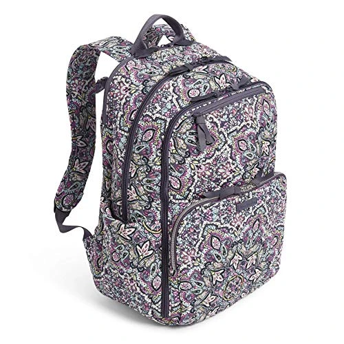 Vera Bradley Women's Signature Cotton XL Campus Backpack, Bonbon Medallion, One Size 7 Vera Bradley Women's Signature Cotton XL Campus Backpack, Bonbon Medallion, One Size - Image 5