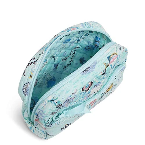 Vera Bradley Women's Cotton Medium Cosmetic Makeup Organizer Bag, Paisley Wave, One Size 4 Vera Bradley Women's Cotton Medium Cosmetic Makeup Organizer Bag, Paisley Wave, One Size - Image 2