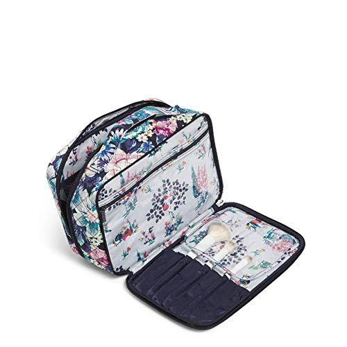 Vera Bradley Women's Signature Cotton Large Blush & Brush Makeup Organizer Case, Garden Grove 4 Vera Bradley Women's Signature Cotton Large Blush & Brush Makeup Organizer Case, Garden Grove - Image 2
