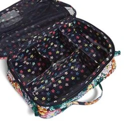 Vera Bradley Cotton Grand Vanity Toiletry Makeup Organizer Case, Happy Blooms -Fashion Bag Store 51k5ccm1wTL