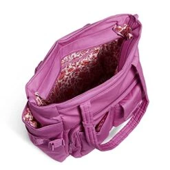 Vera Bradley Utility Tote Bag, Rich Orchid-Recycled Cotton -Fashion Bag Store 51lpW9W jTS