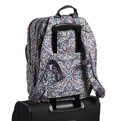 Vera Bradley Women's Signature Cotton XL Campus Backpack, Bonbon Medallion, One Size 5 Vera Bradley Women's Signature Cotton XL Campus Backpack, Bonbon Medallion, One Size - Image 3