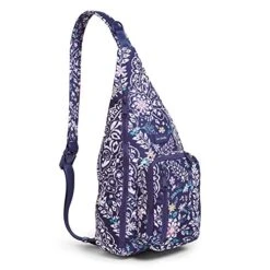 Vera Bradley Recycled Lighten Up Reactive Sling Backpack, Belle Paisley -Fashion Bag Store 51xEKGytA5L