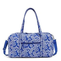 Vera Bradley Unisex Adult Collegiate Large Duffle (Multiple Teams Available) Travel Bag, University Of Florida Royal/White Bandana, One Size US -Fashion Bag Store 51xy PsdBDL