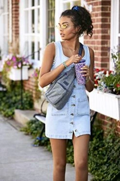 Vera Bradley Women's Recycled Lighten Up Reactive Mini Sling Backpack, Gray Heather, One Size 11 Vera Bradley Women's Recycled Lighten Up Reactive Mini Sling Backpack, Gray Heather, One Size -Fashion Bag Store 51yOgnbRQyL