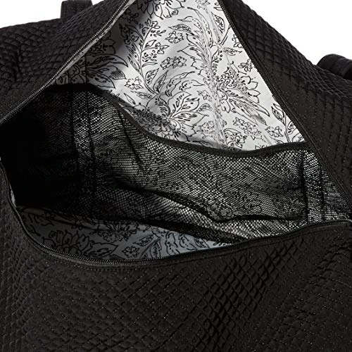 Vera Bradley Women's Microfiber Large Travel Duffle Bag, Black, One Size 5 Vera Bradley Women's Microfiber Large Travel Duffle Bag, Black, One Size - Image 3