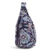 Vera Bradley Women's Signature Cotton Mini Sling Backpack, French Paisley, One Size 2 Vera Bradley Women's Signature Cotton Mini Sling Backpack, French Paisley, One Size -Fashion Bag Store 51zTeeQlwRL