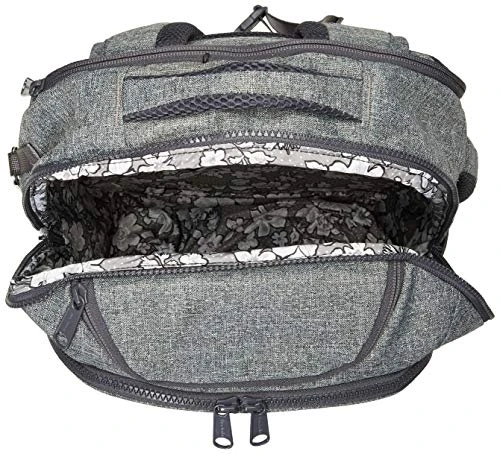 Vera Bradley Women's Recycled Lighten Up Reactive Journey Backpack, Gray Heather, One Size 5 Vera Bradley Women's Recycled Lighten Up Reactive Journey Backpack, Gray Heather, One Size - Image 3