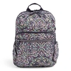 Vera Bradley Women's Signature Cotton XL Campus Backpack, Bonbon Medallion, One Size