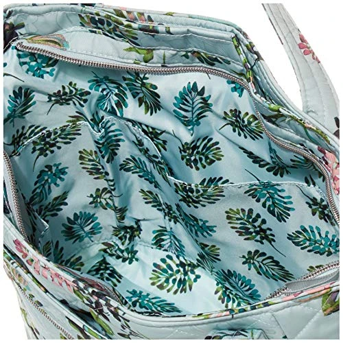Vera Bradley Performance Twill Small Vera Tote Bag, Seawater Blooms 5 Vera Bradley Performance Twill Small Vera Tote Bag, Seawater Blooms - Image 3
