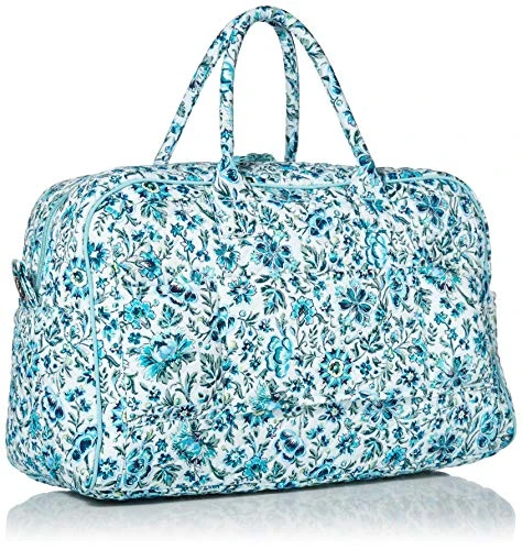 Vera Bradley Cotton Compact Weekender Travel Bag, Cloud Vine 8 Vera Bradley Cotton Compact Weekender Travel Bag, Cloud Vine - Image 6