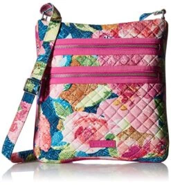 Vera Bradley Iconic Triple Zip Hipster Crossbody, Signature Cotton, Superbloom