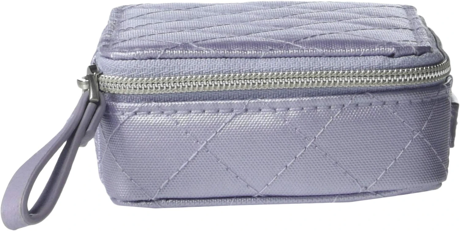 Vera Bradley Women's Iconic Travel Pill Case Lavender Pearl One Size 4 Vera Bradley Women's Iconic Travel Pill Case Lavender Pearl One Size - Image 2