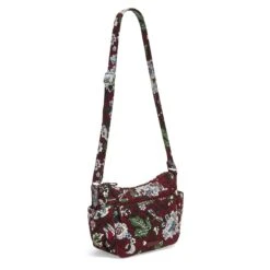 Vera Bradley Women's Signature Cotton On The Go Crossbody Purse, Bordeaux Blooms, One Size -Fashion Bag Store 71U 2BR304PML