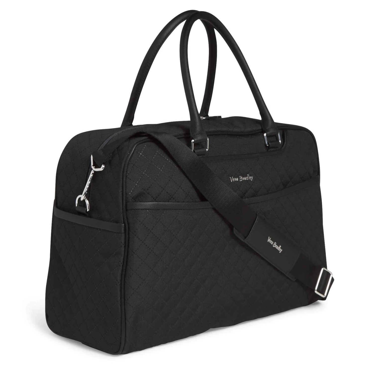 Vera Bradley Iconic Weekender Travel Bag, Microfiber, Classic Black 6 Vera Bradley Iconic Weekender Travel Bag, Microfiber, Classic Black - Image 4