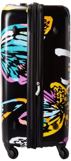 Vera Bradley Hardside Large Spinner, Butterfly Flutter Black -Fashion Bag Store 81MZq3kj3IL