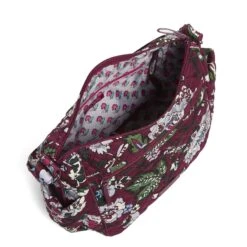 Vera Bradley Women's Signature Cotton On The Go Crossbody Purse, Bordeaux Blooms, One Size -Fashion Bag Store 81cl5sVqplL
