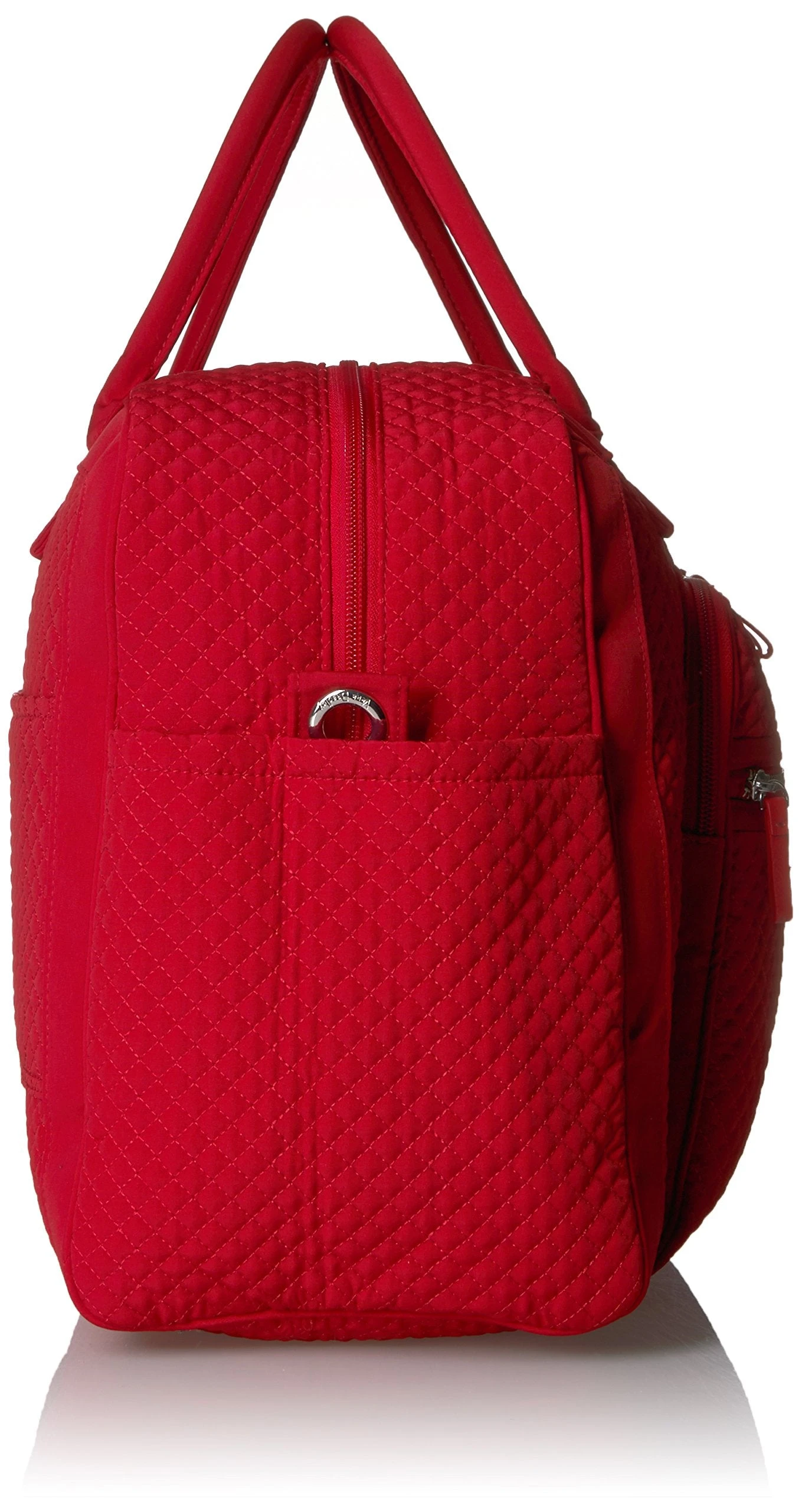 Vera Bradley Women's Microfiber Weekender Travel Bag, Cardinal Red, One Size 7 Vera Bradley Women's Microfiber Weekender Travel Bag, Cardinal Red, One Size - Image 5