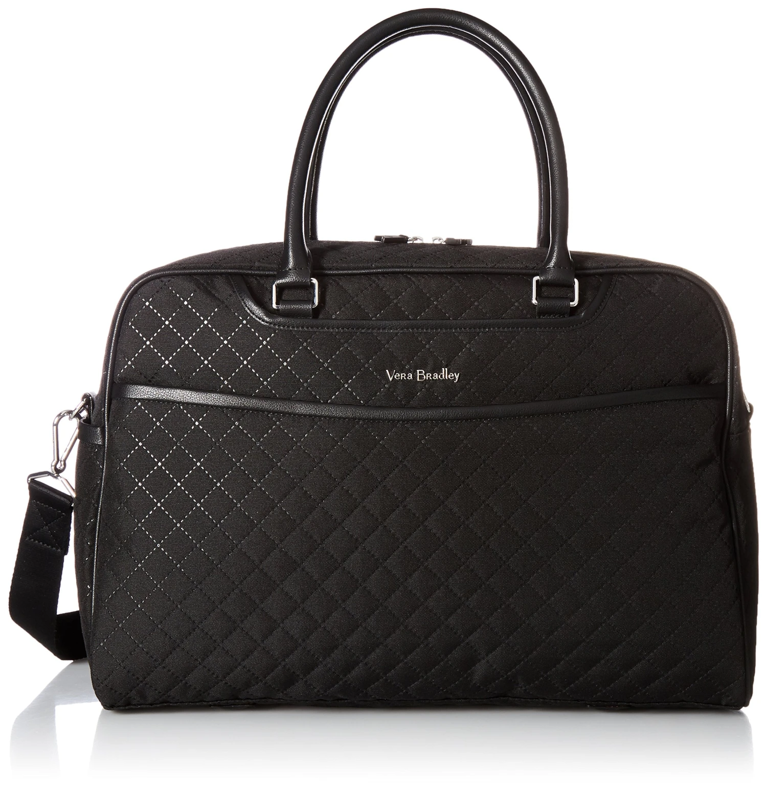 Vera Bradley Iconic Weekender Travel Bag, Microfiber, Classic Black 9 Vera Bradley Iconic Weekender Travel Bag, Microfiber, Classic Black - Image 7