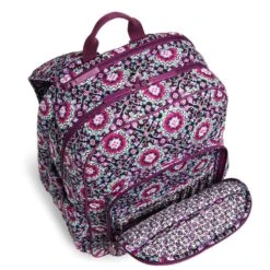 Vera Bradley Campus Tech Backpack, Signature Cotton (Purple/Lilac Medallion, One Size) -Fashion Bag Store 91jsrMkqUAL