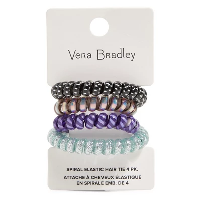 Vera Bradley Spiral Elastic Hair Tie 4 Pk 6 Vera Bradley Spiral Elastic Hair Tie 4 Pk - Image 4